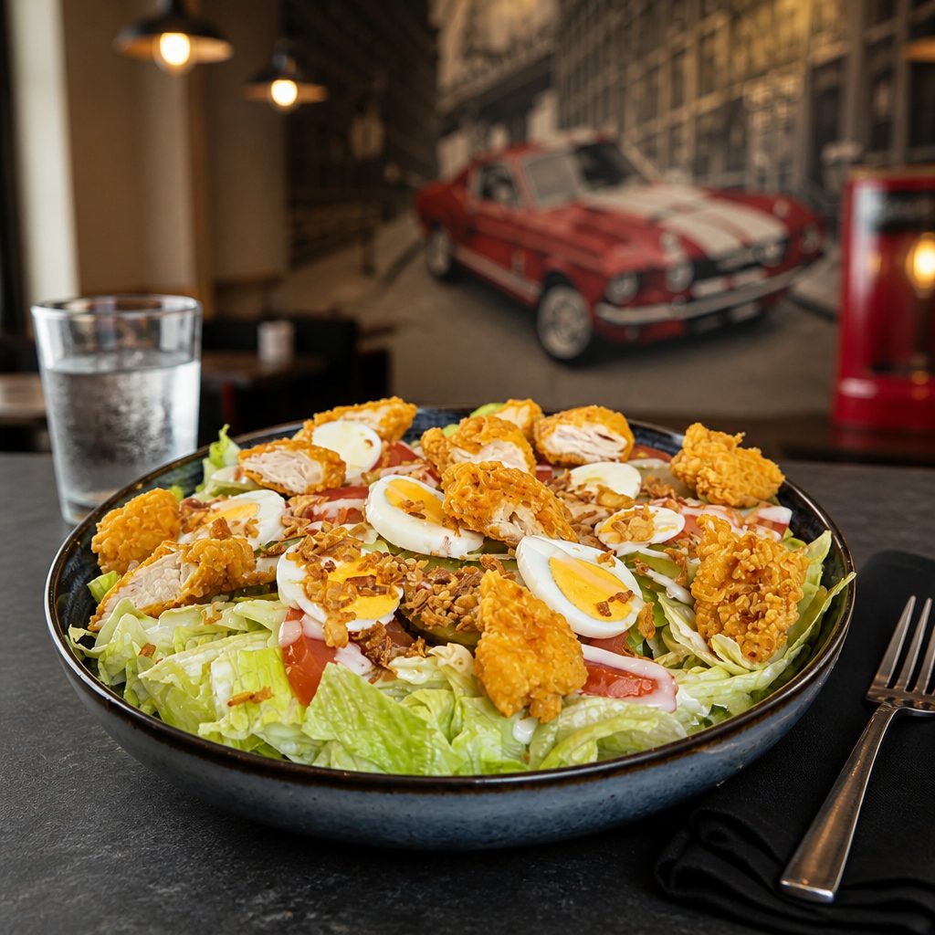 Salade de poulet croustillant